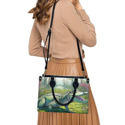 Alligator purse bag