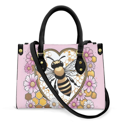 pink bee heart purse bag