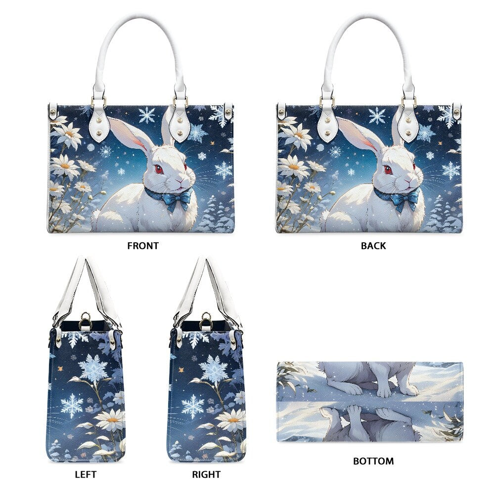 white rabbit snow bag winter bunny purse