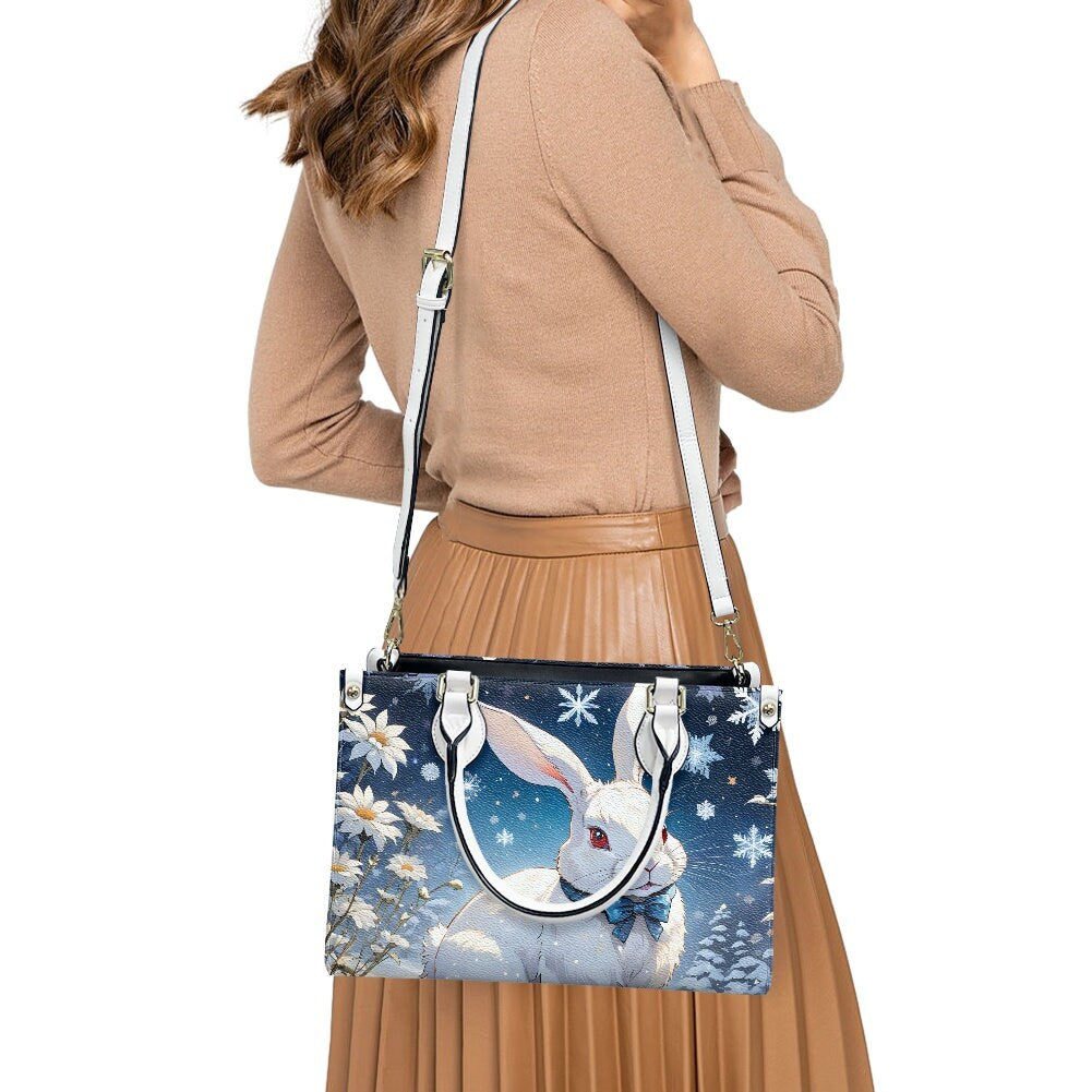 white rabbit snow bag winter bunny purse