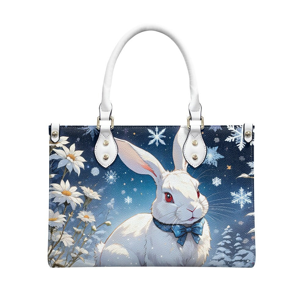 white rabbit snow bag winter bunny purse