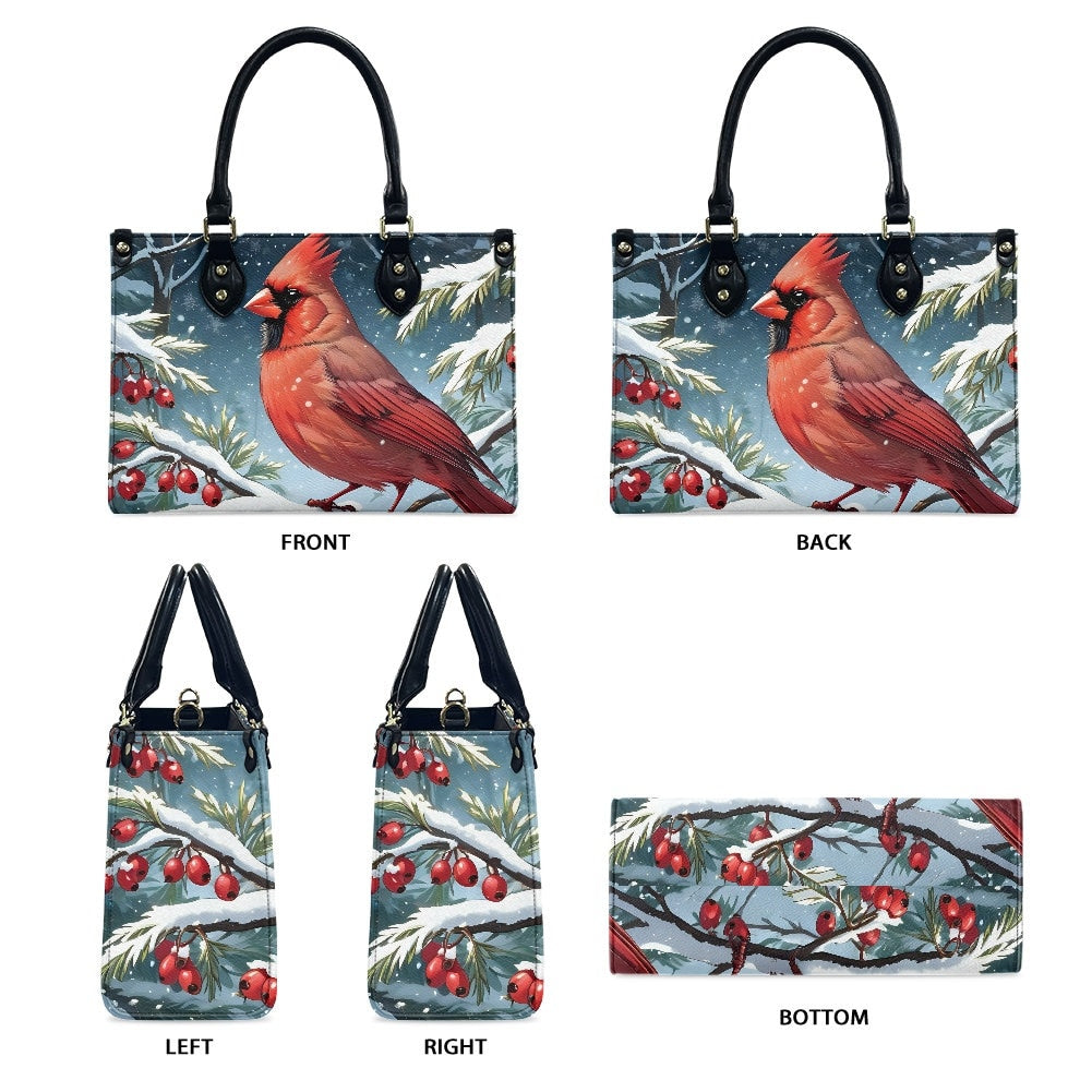 Cardinal red bird purse bag