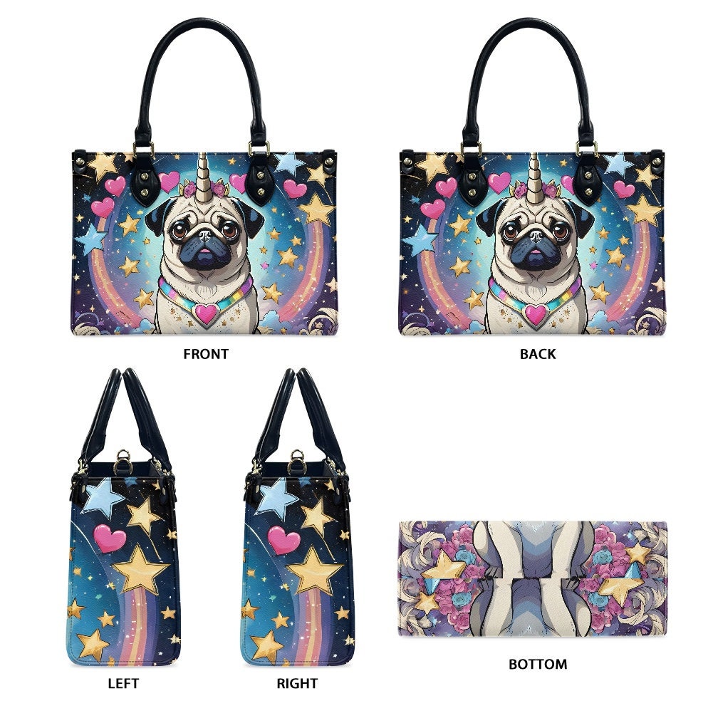 Unicorn Pug Purse Bag