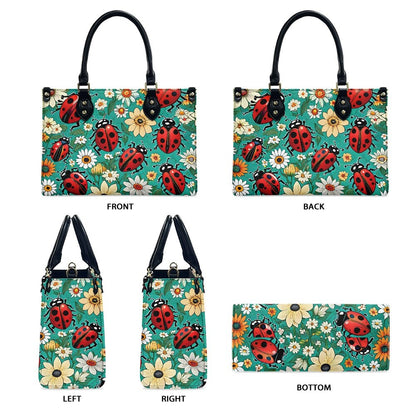 floral lady bugs purse