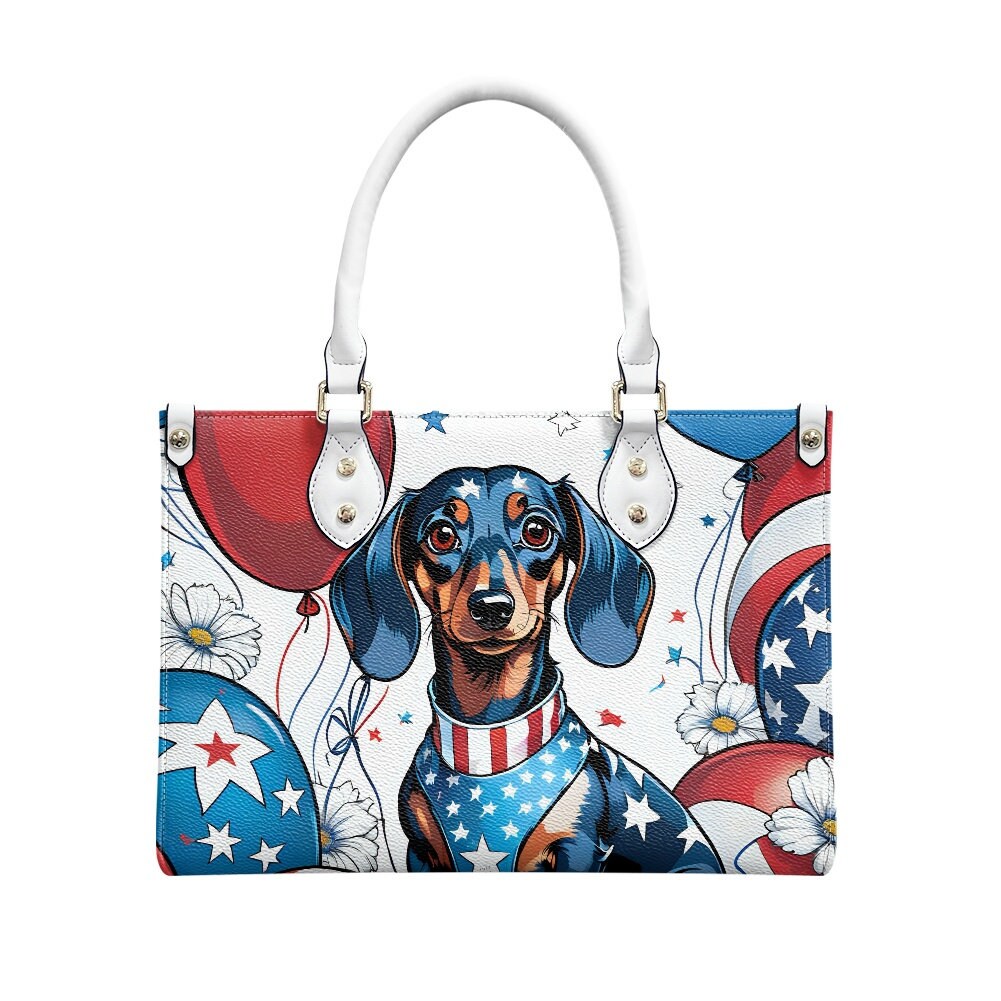 dachshund purse patriotic bag