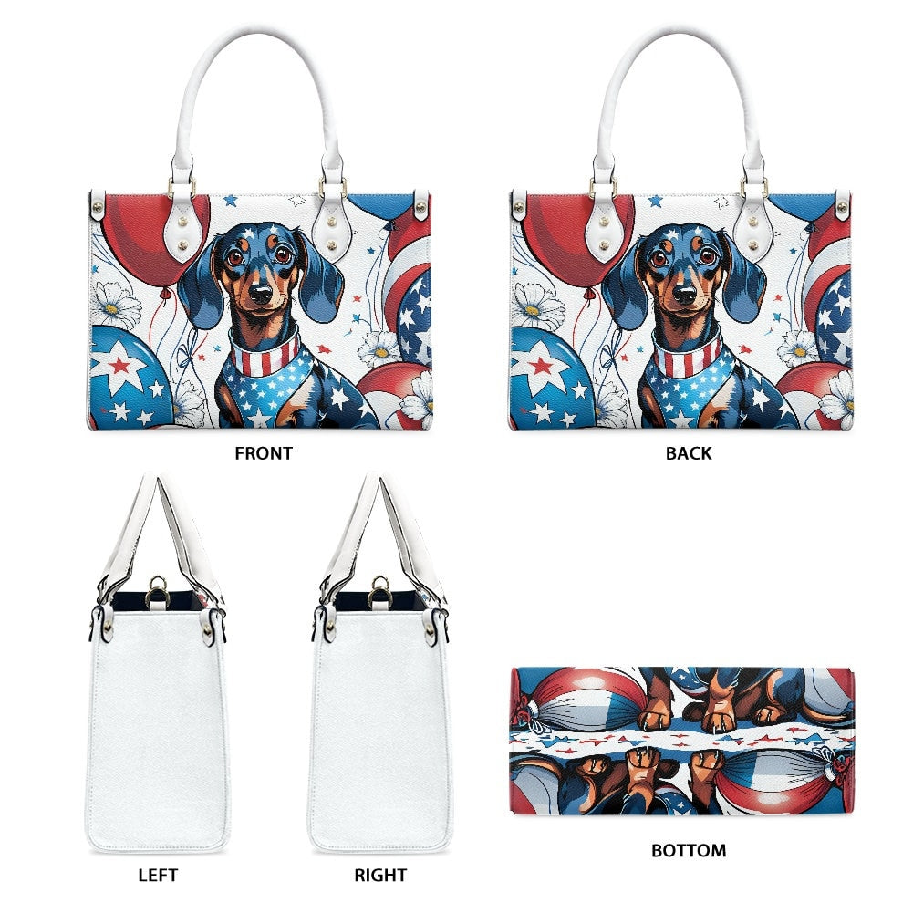 dachshund purse patriotic bag