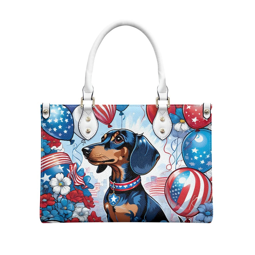 dachshund purse patriotic bag