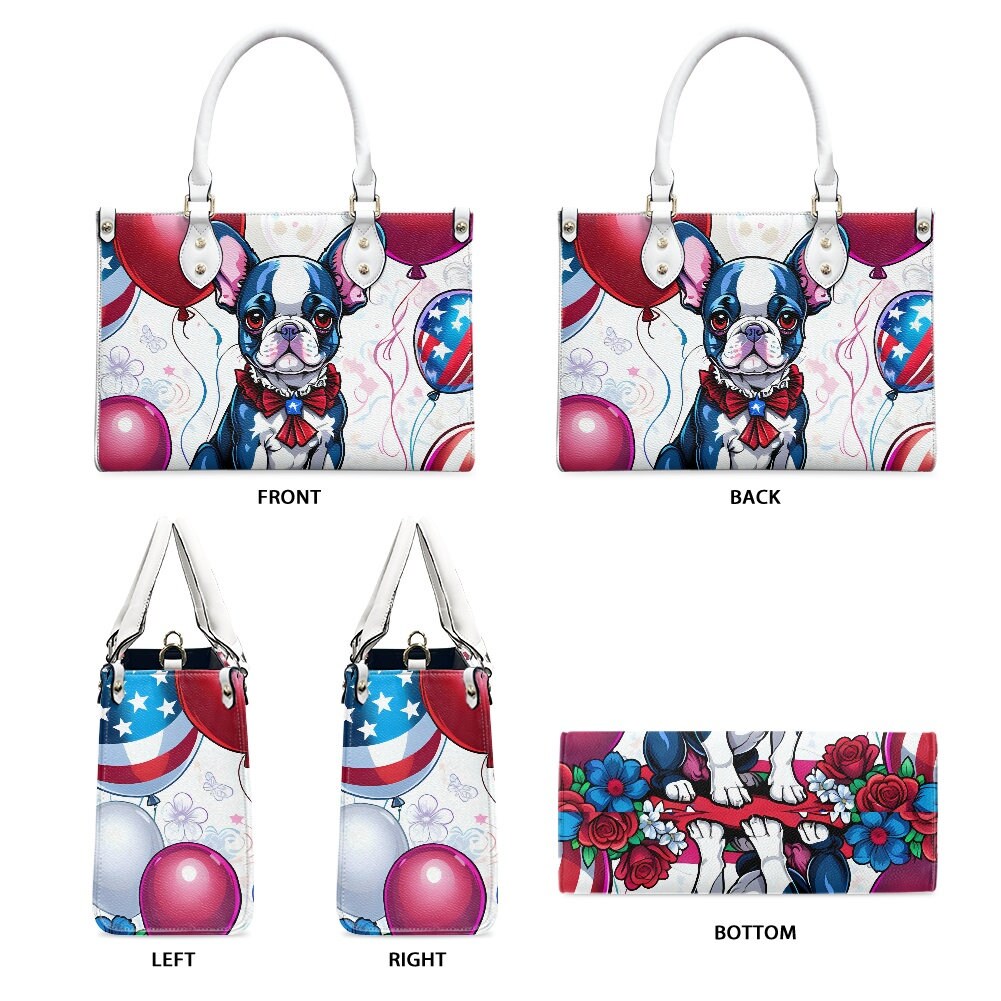 Frenchie bag patriotic purse gift