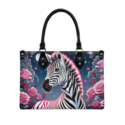 Zebra purse roses bag