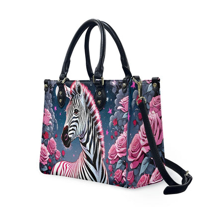 Zebra purse roses bag