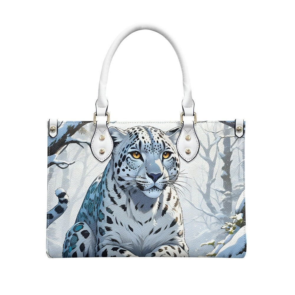 snow leopard purse bag