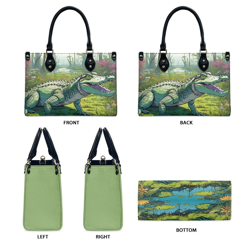 Alligator purse bag