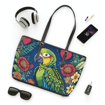 Parrot PU Leather Shoulder Bag