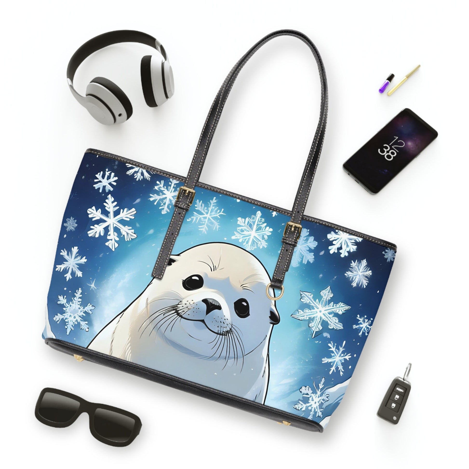 Seal PU Leather Shoulder Bag