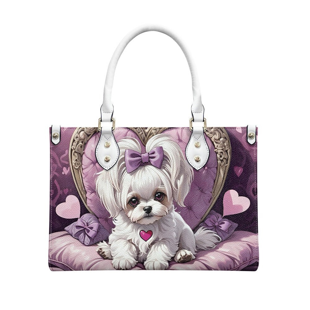 Maltese dog bag purse