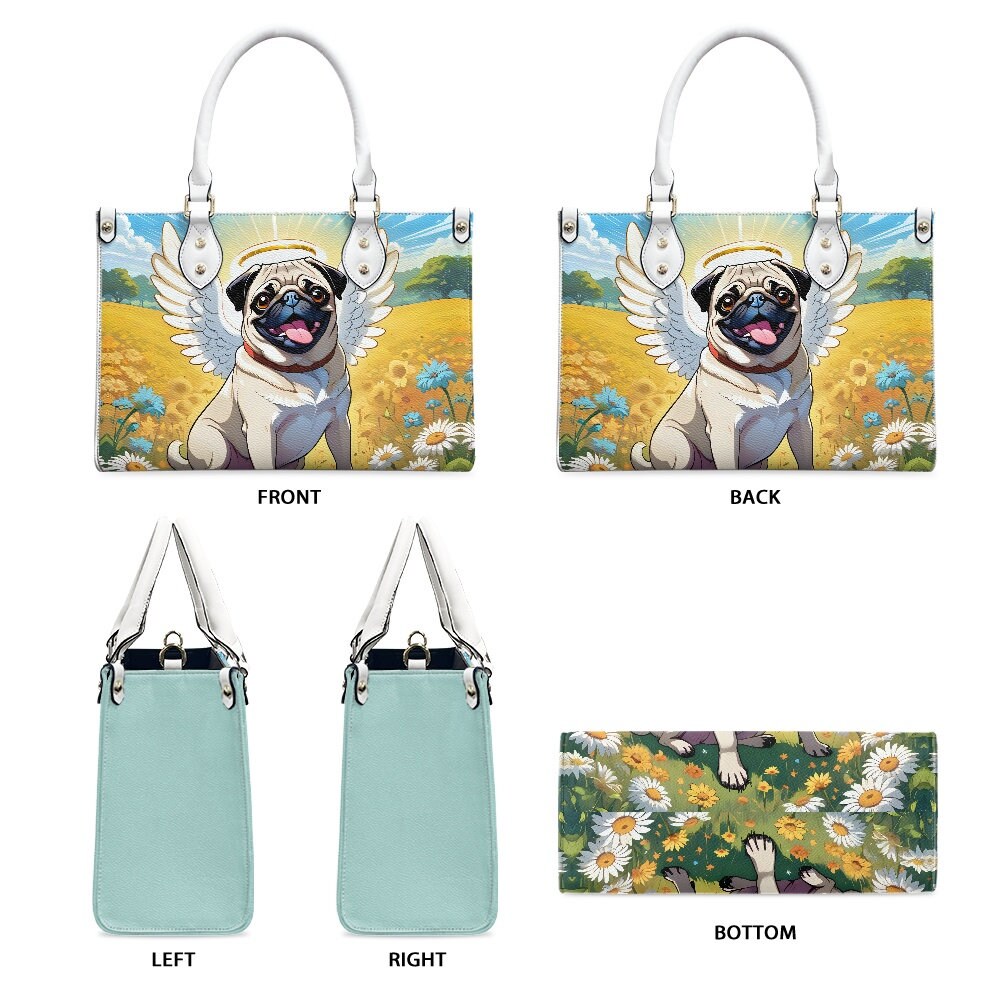 Pug Angel Memorial Loss Purse Bag