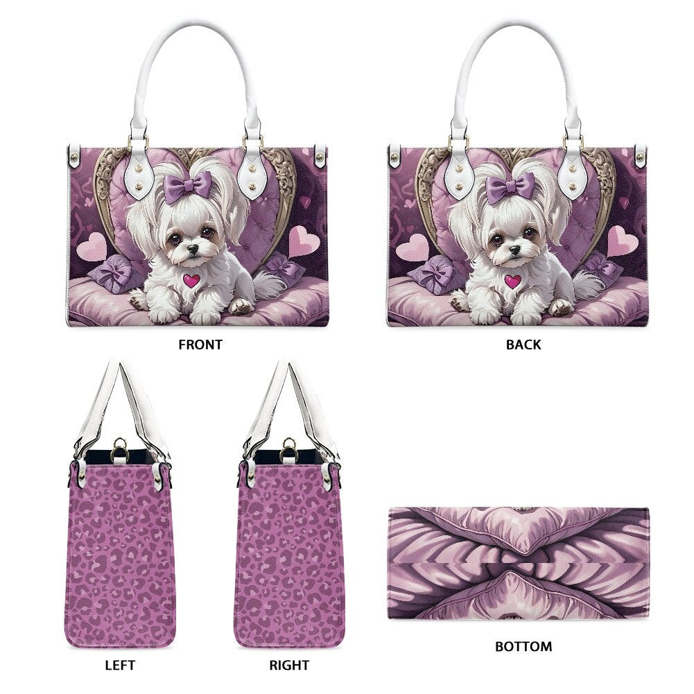 Maltese dog bag purse