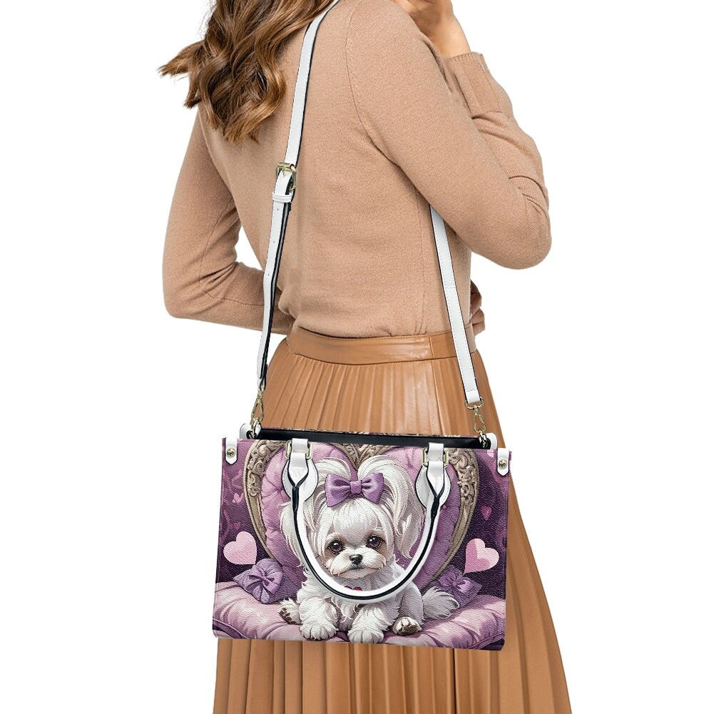 Maltese dog bag purse