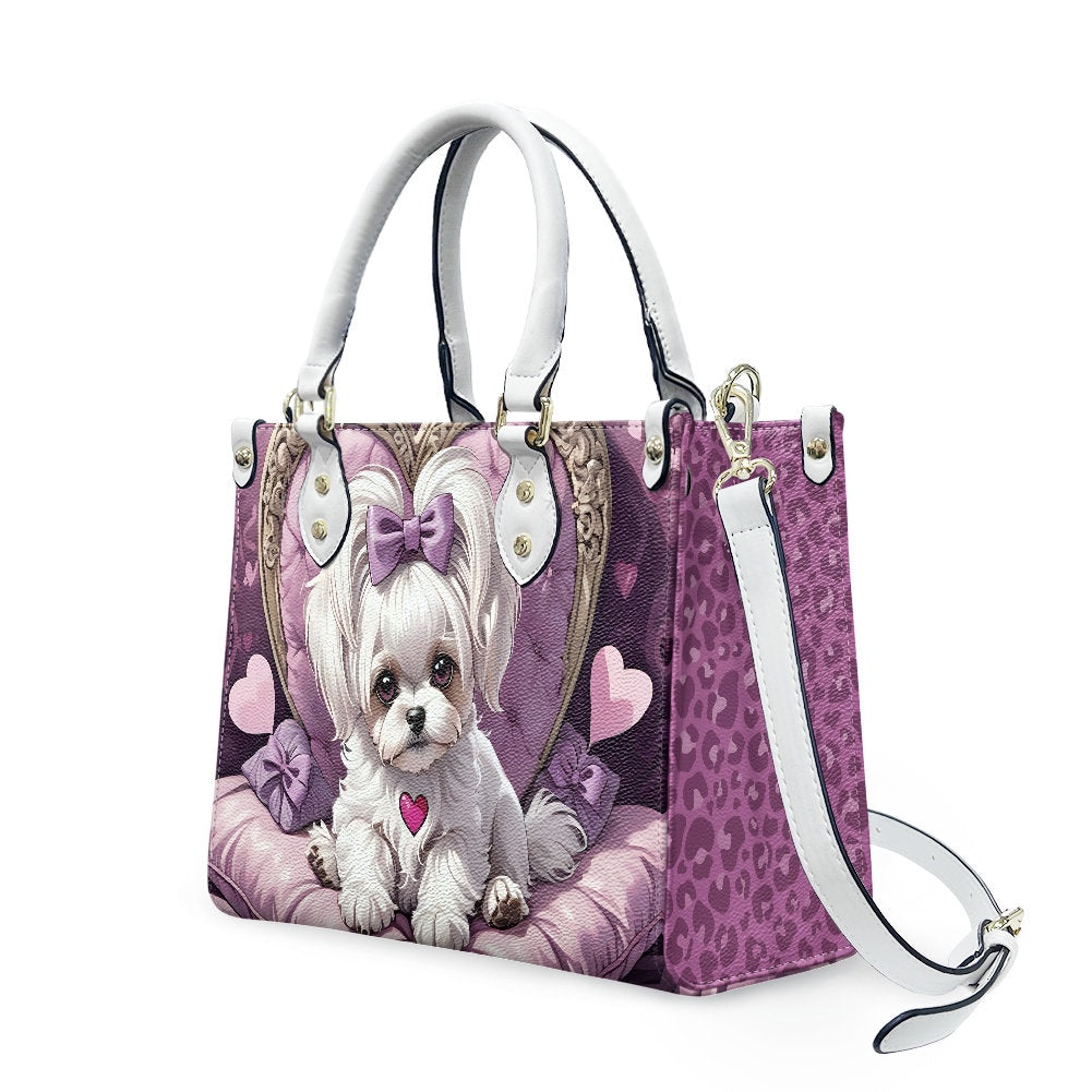 Maltese dog bag purse