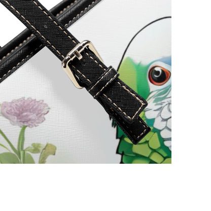 Quaker Parrot Fashion PU Tote Bags