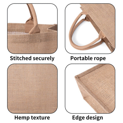 Custom Reusable Jute Burlap Tote Bags