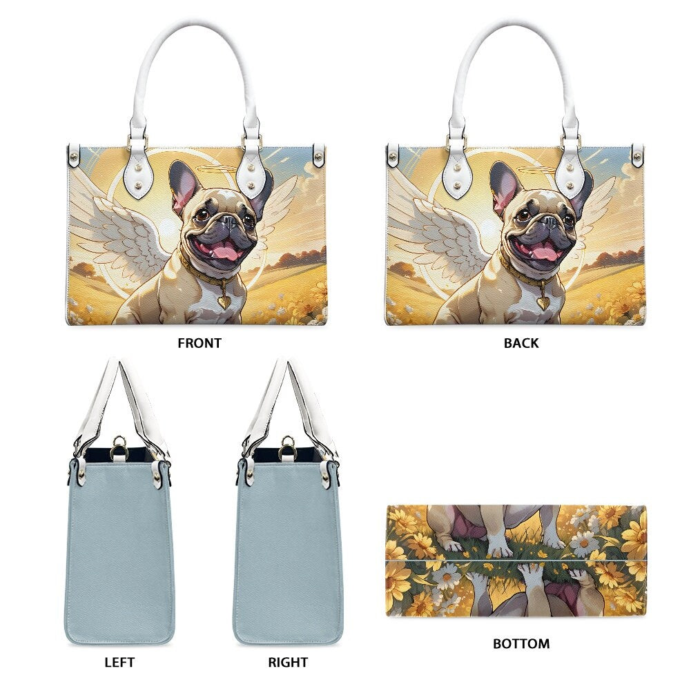 frenchie french bulldog angel memorial purse bag