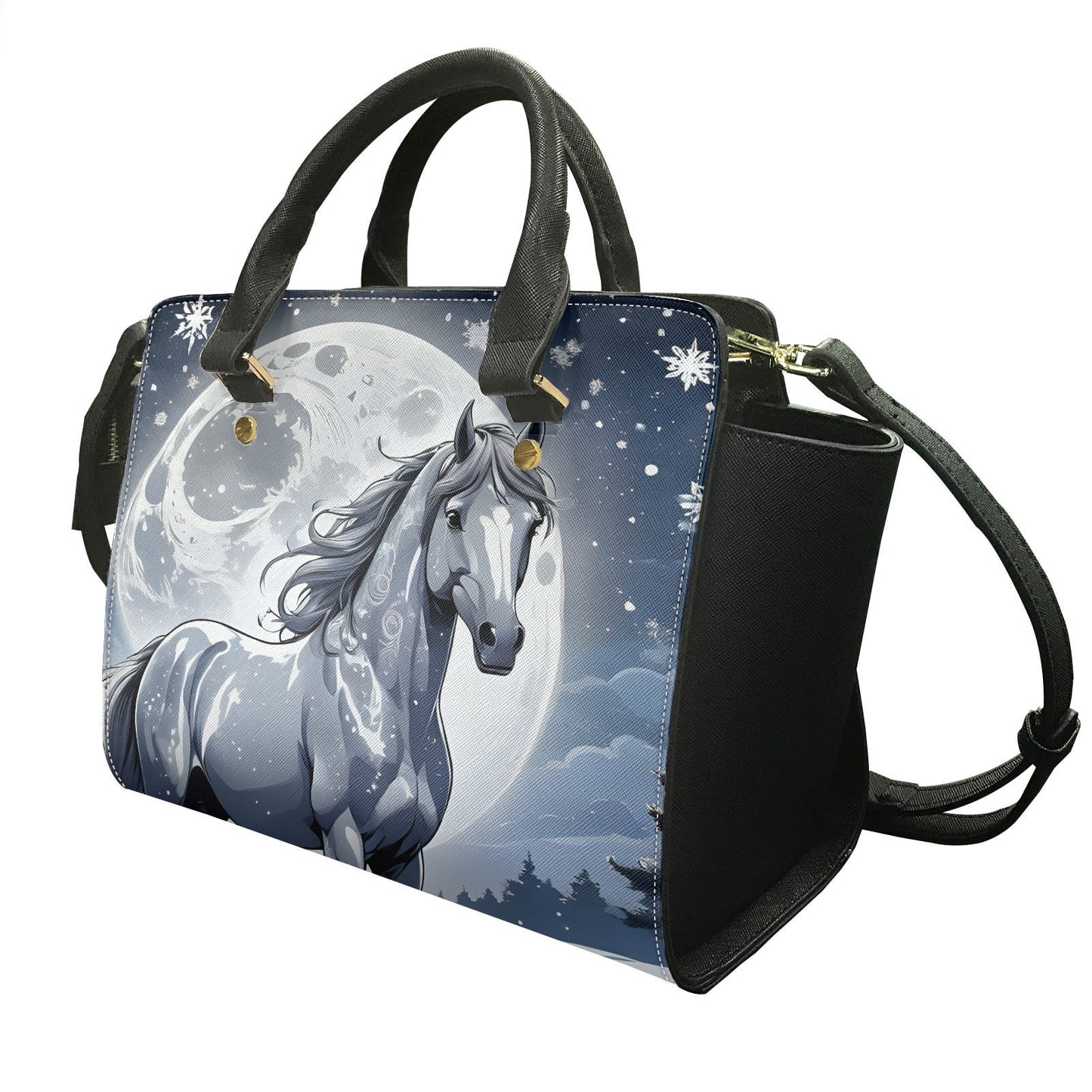 grey horse purse bag tote