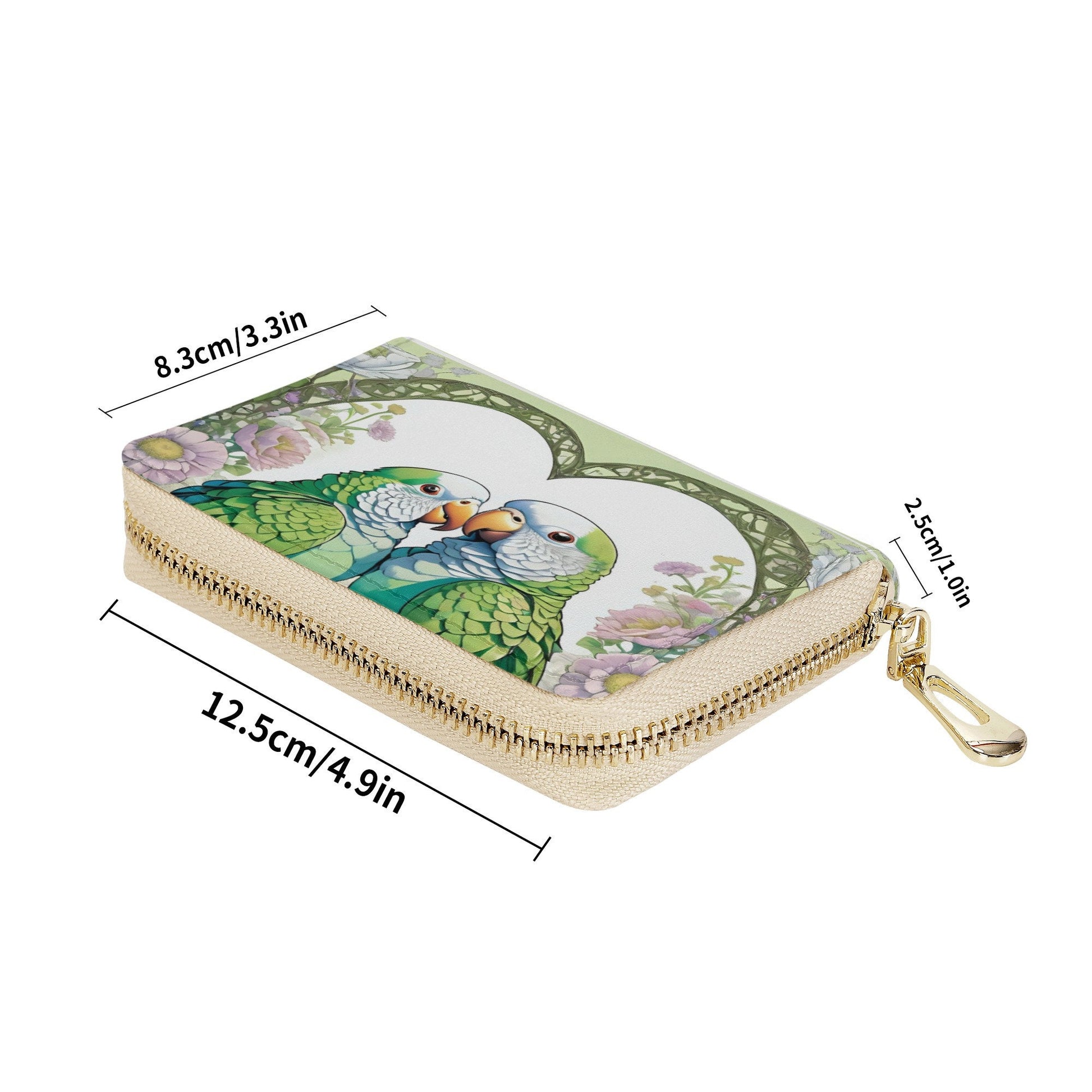 Quaker Parrot Zipper Card Holder