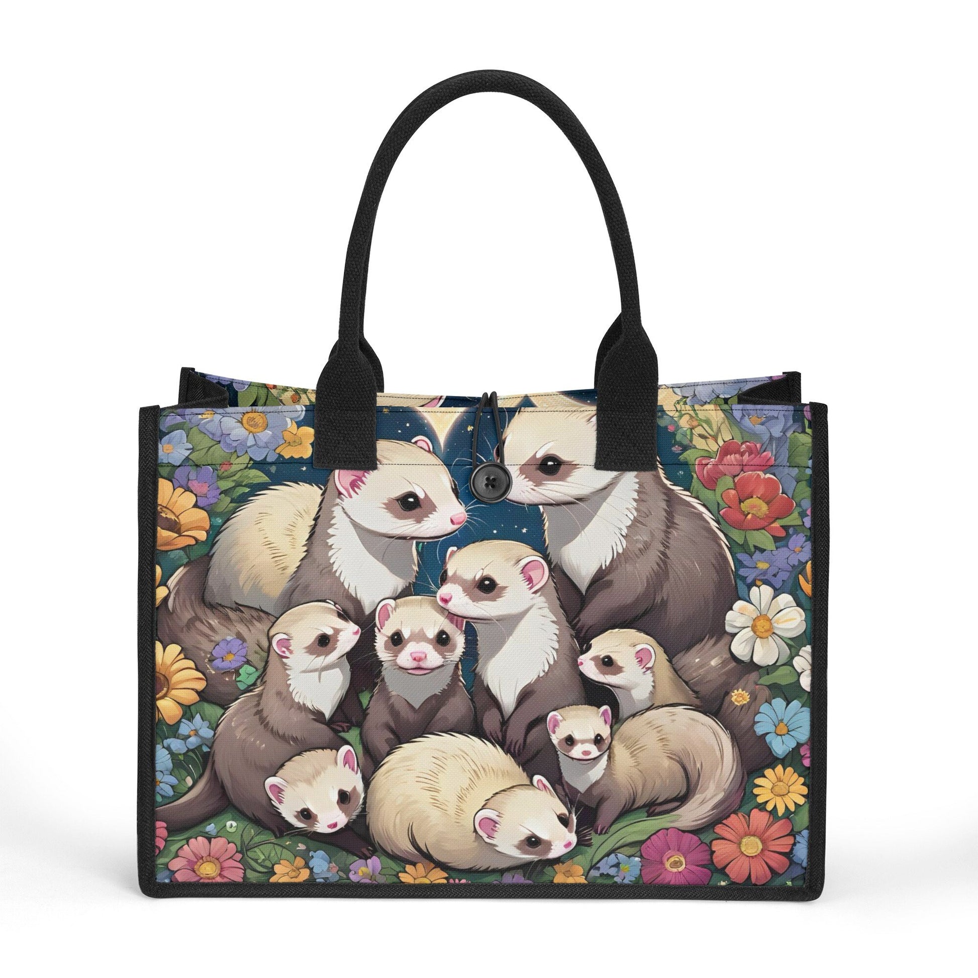 Ferret Premium All-Over Print Cavans Tote Bag（3 layers）Gift Bag Grocery Bag Birthday Bag