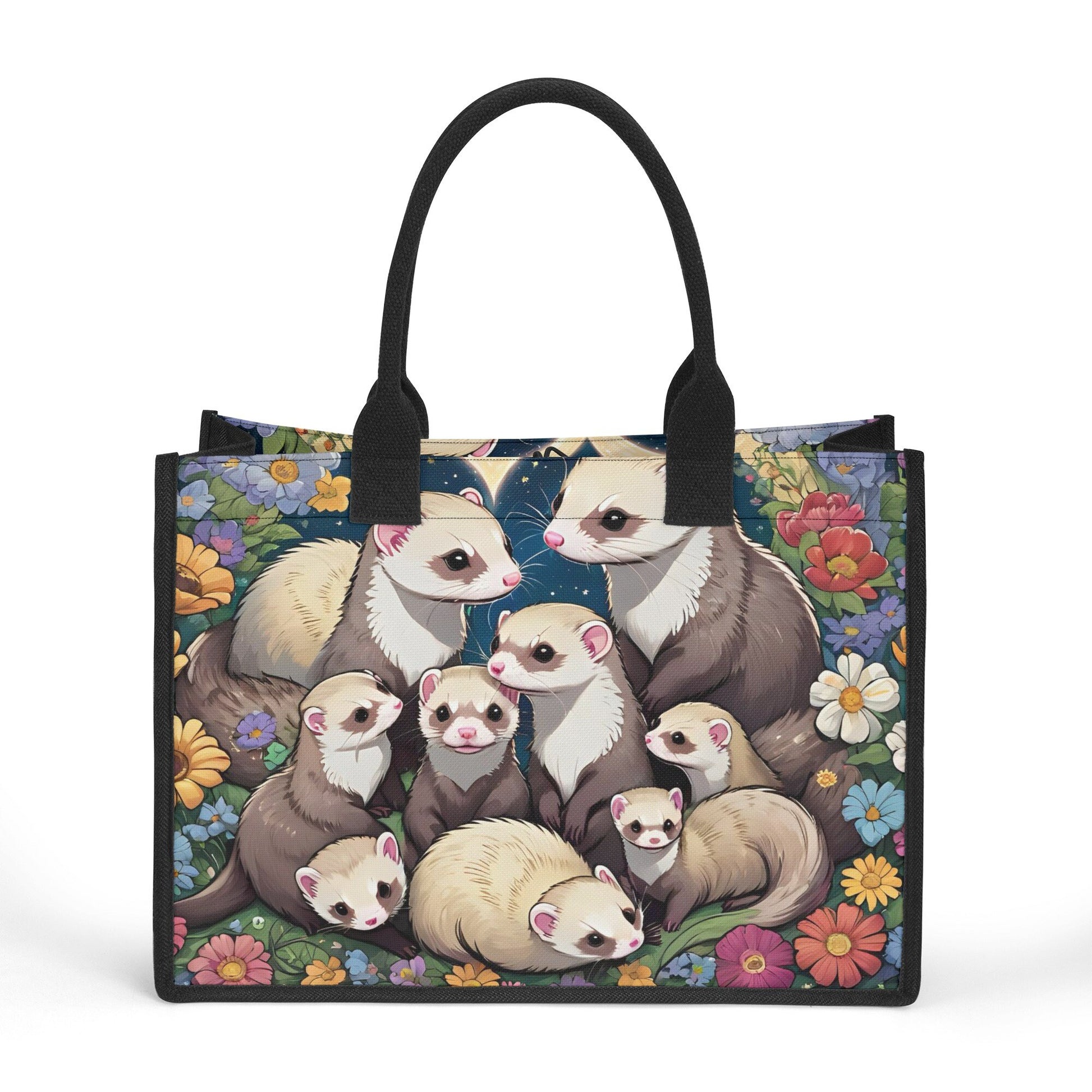 Ferret Premium All-Over Print Cavans Tote Bag（3 layers）Gift Bag Grocery Bag Birthday Bag