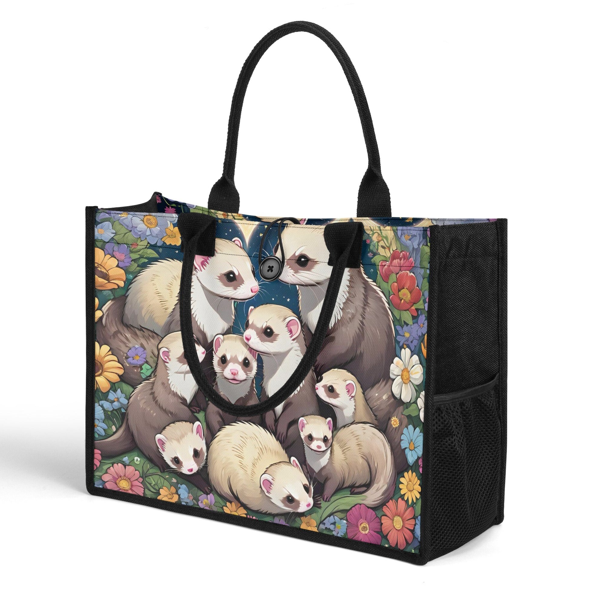 Ferret Premium All-Over Print Cavans Tote Bag（3 layers）Gift Bag Grocery Bag Birthday Bag
