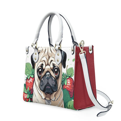 Pug Strawberry Bag Tote Purse