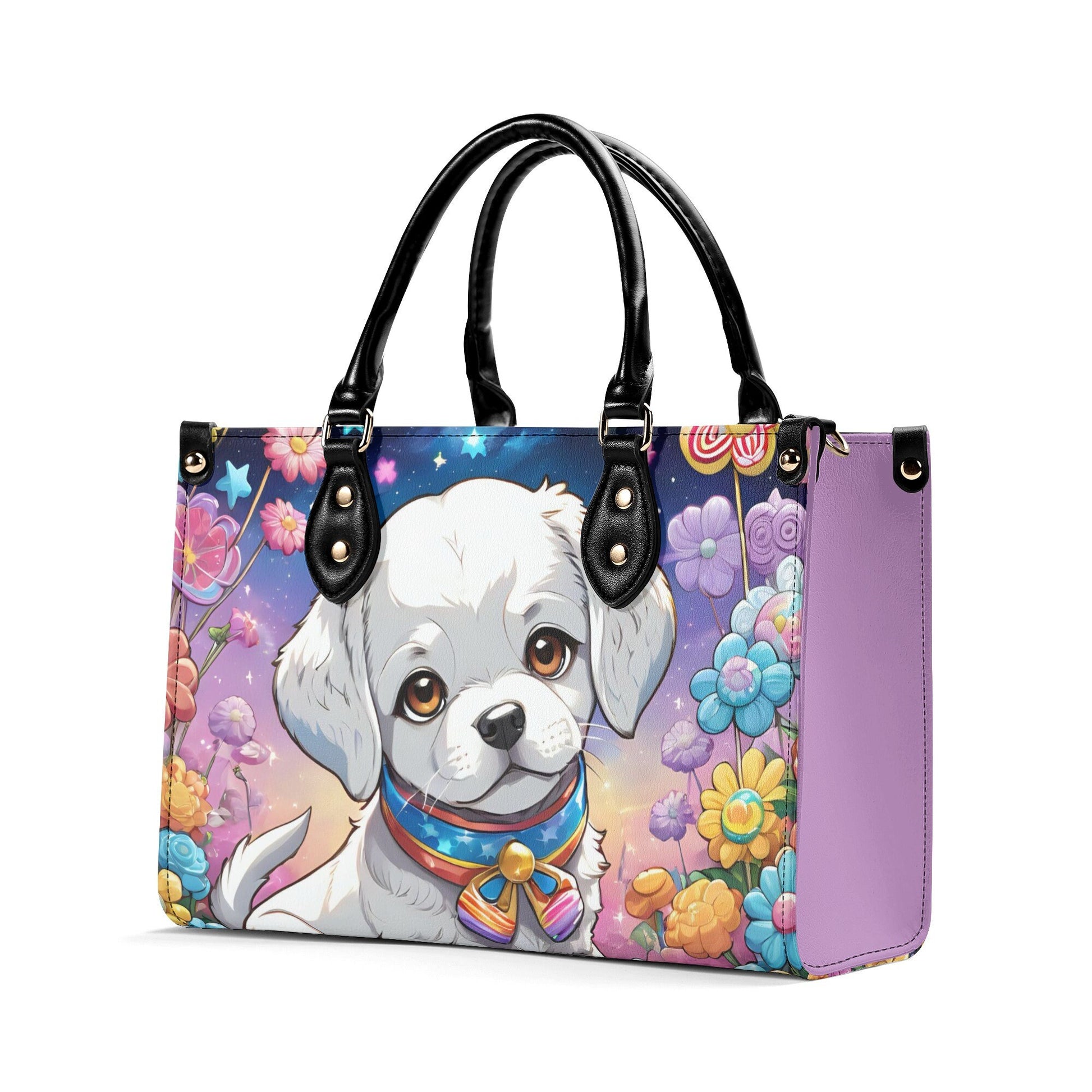 One Of A Kind Puppy Women PU Leather Handbag