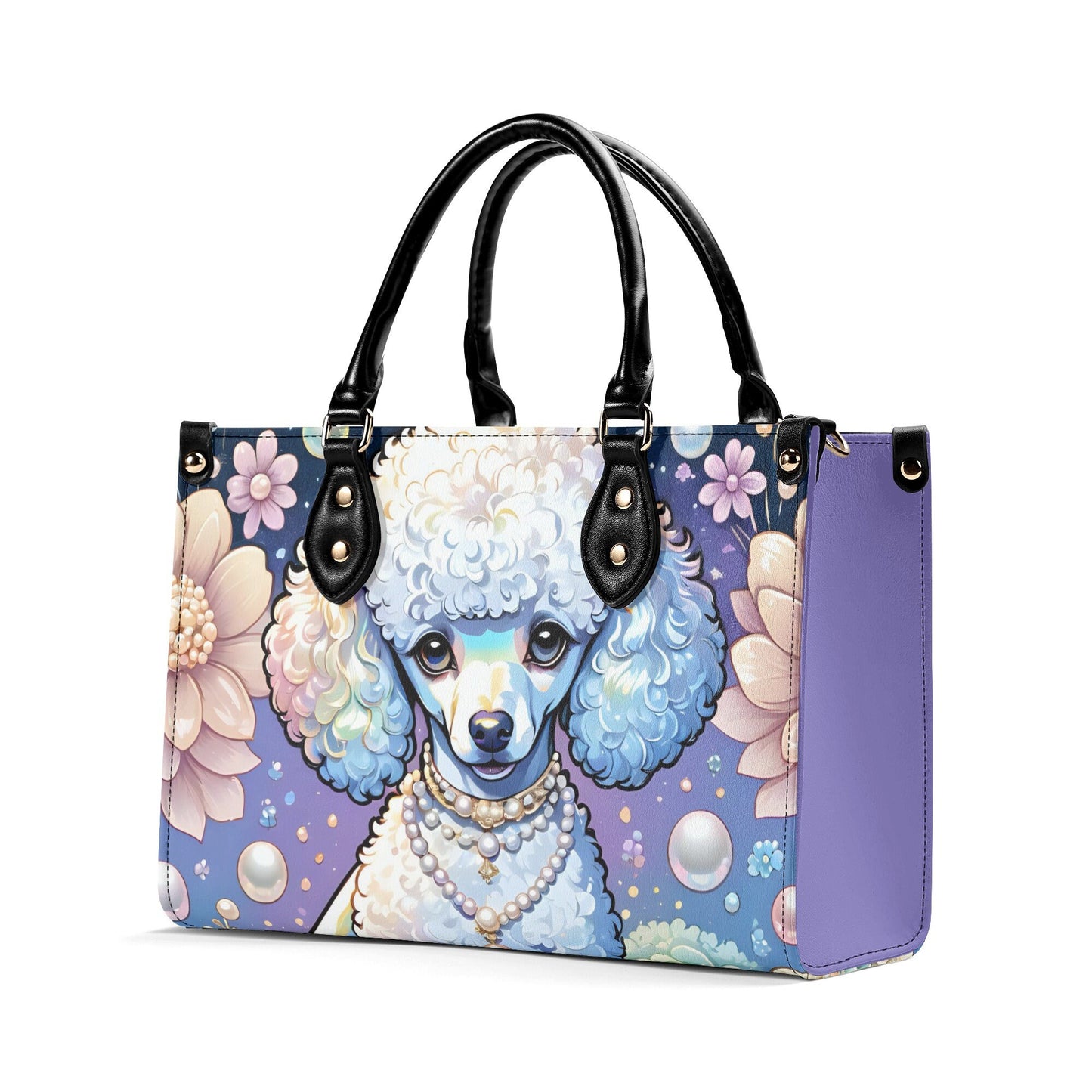 Poodle Women PU Leather Handbag