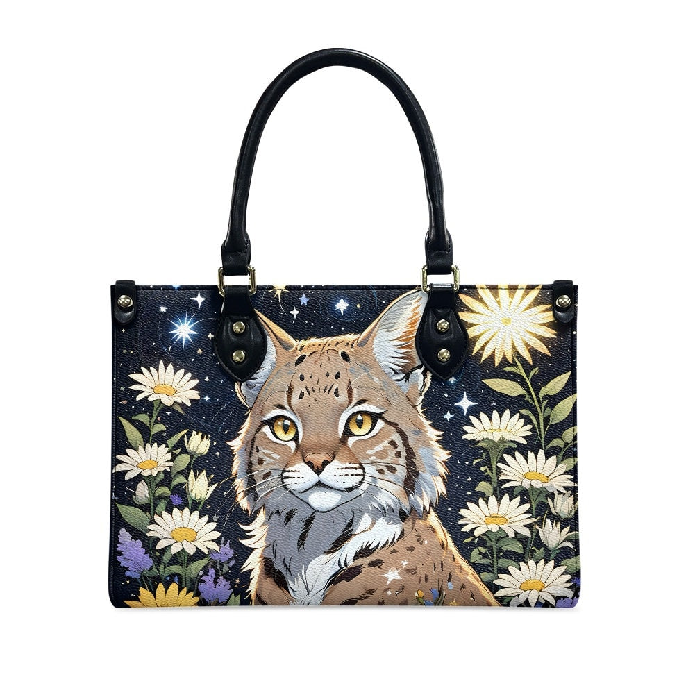 Bobcat Purse Bag Handbag Shoulder Bag | Wild and Stylish Accessory for Nature Enthusiasts"