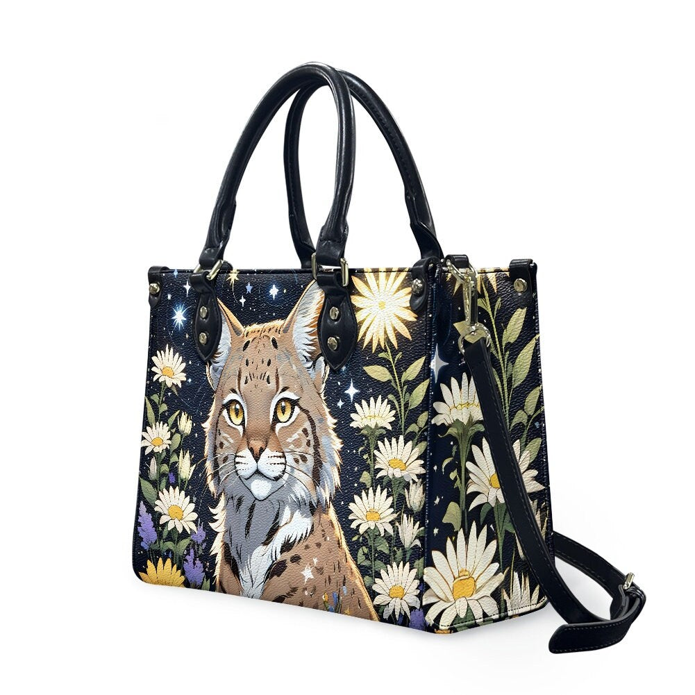 Bobcat Purse Bag Handbag Shoulder Bag | Wild and Stylish Accessory for Nature Enthusiasts"