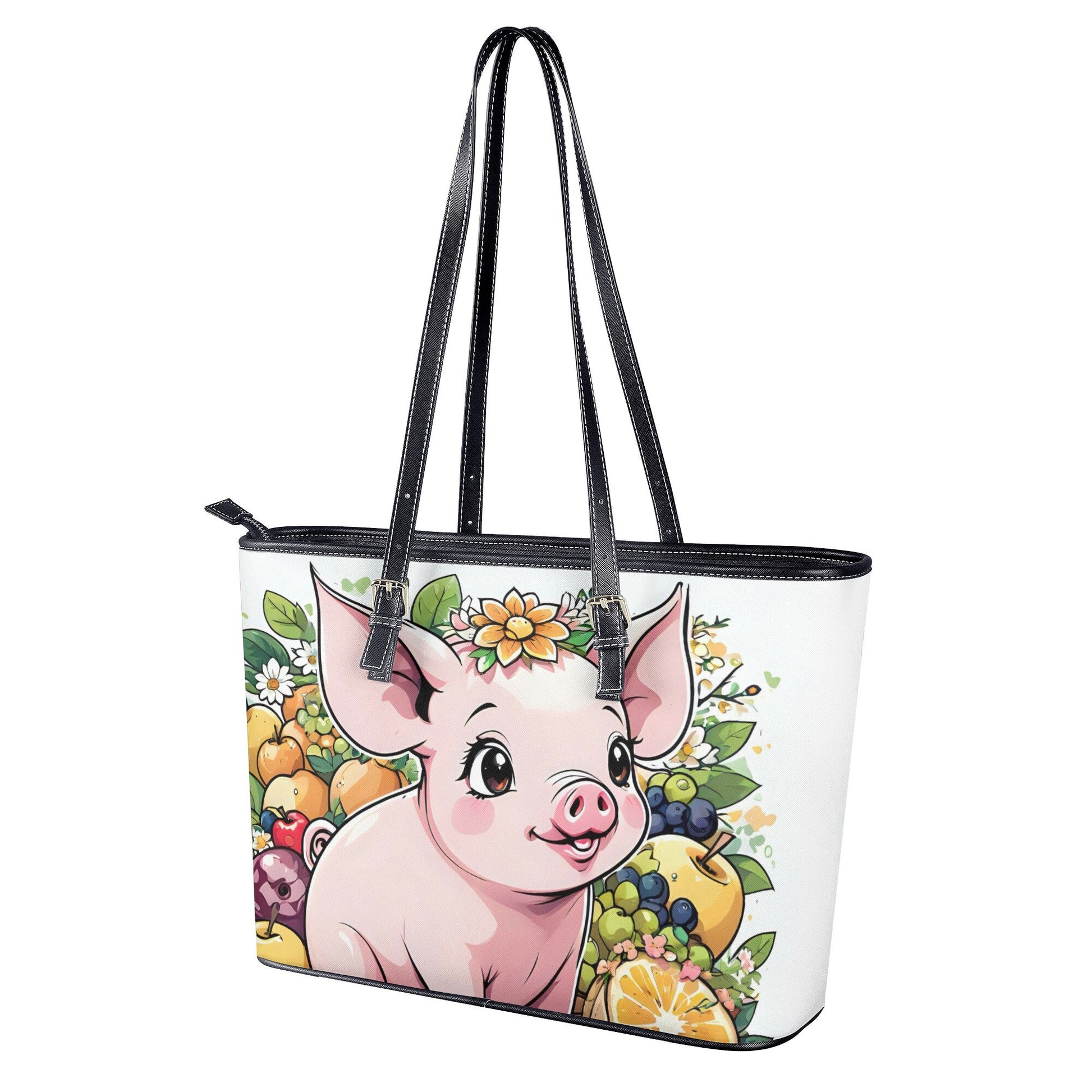 Pig Fashion PU Tote Bags