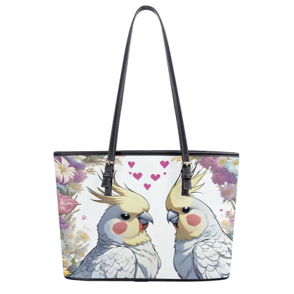 Cockatiel Fashion PU Tote Bags