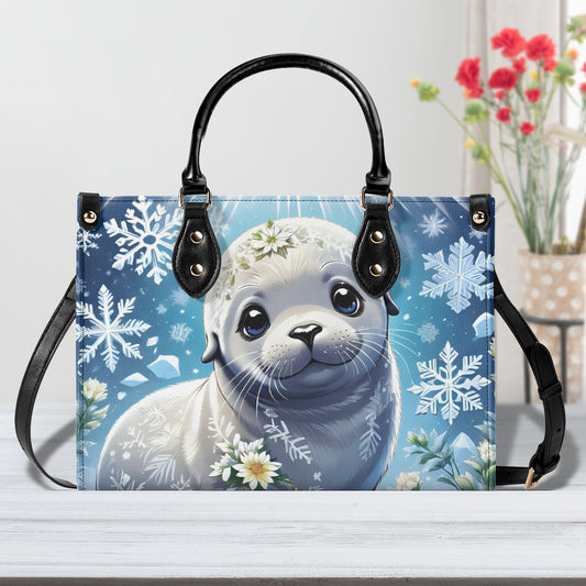 baby seal Women PU Leather Handbag