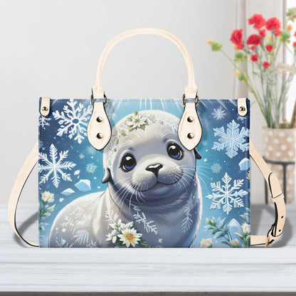 baby seal Women PU Leather Handbag