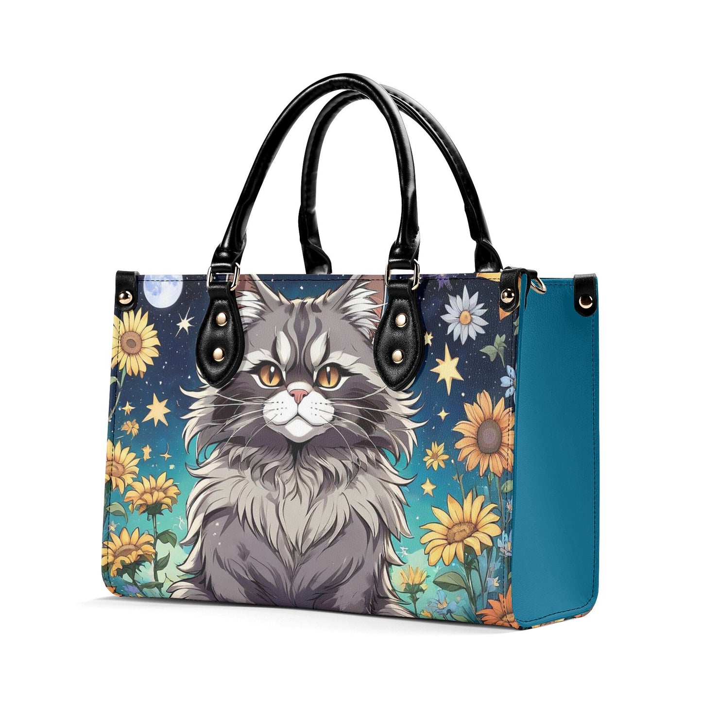 Mane Coon Cat Luxury Women PU Leather Handbag