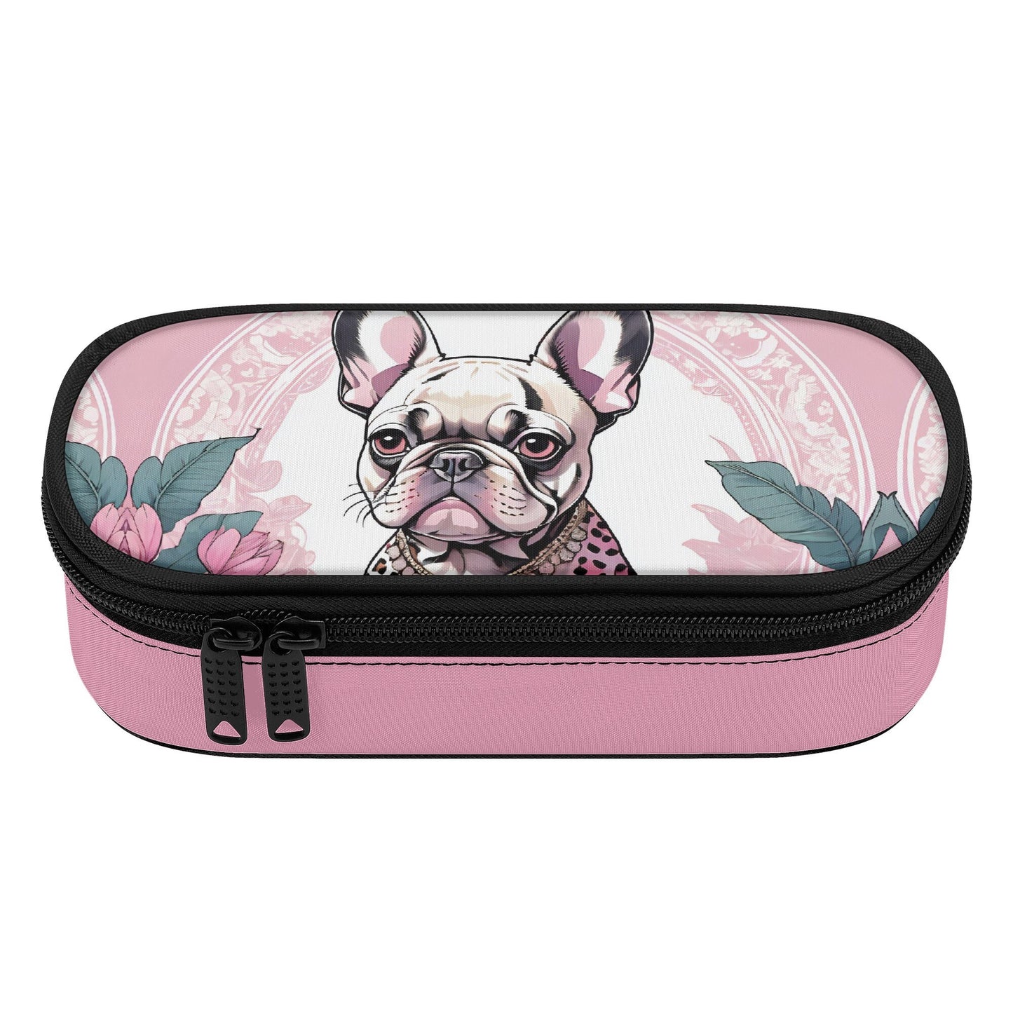 Pink French Bulldog 3-Layer Pencil Case