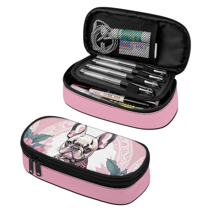 Pink French Bulldog 3-Layer Pencil Case