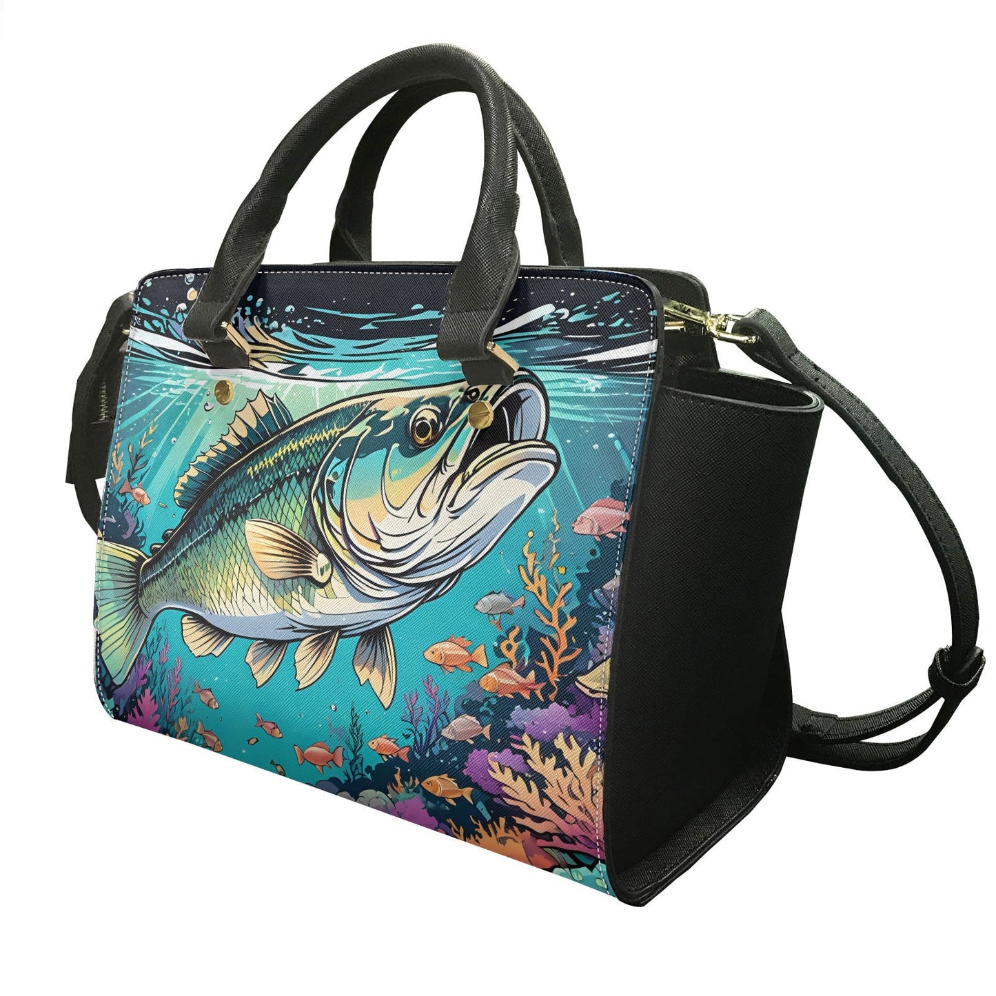 Bass Fish Purse Bag Tote