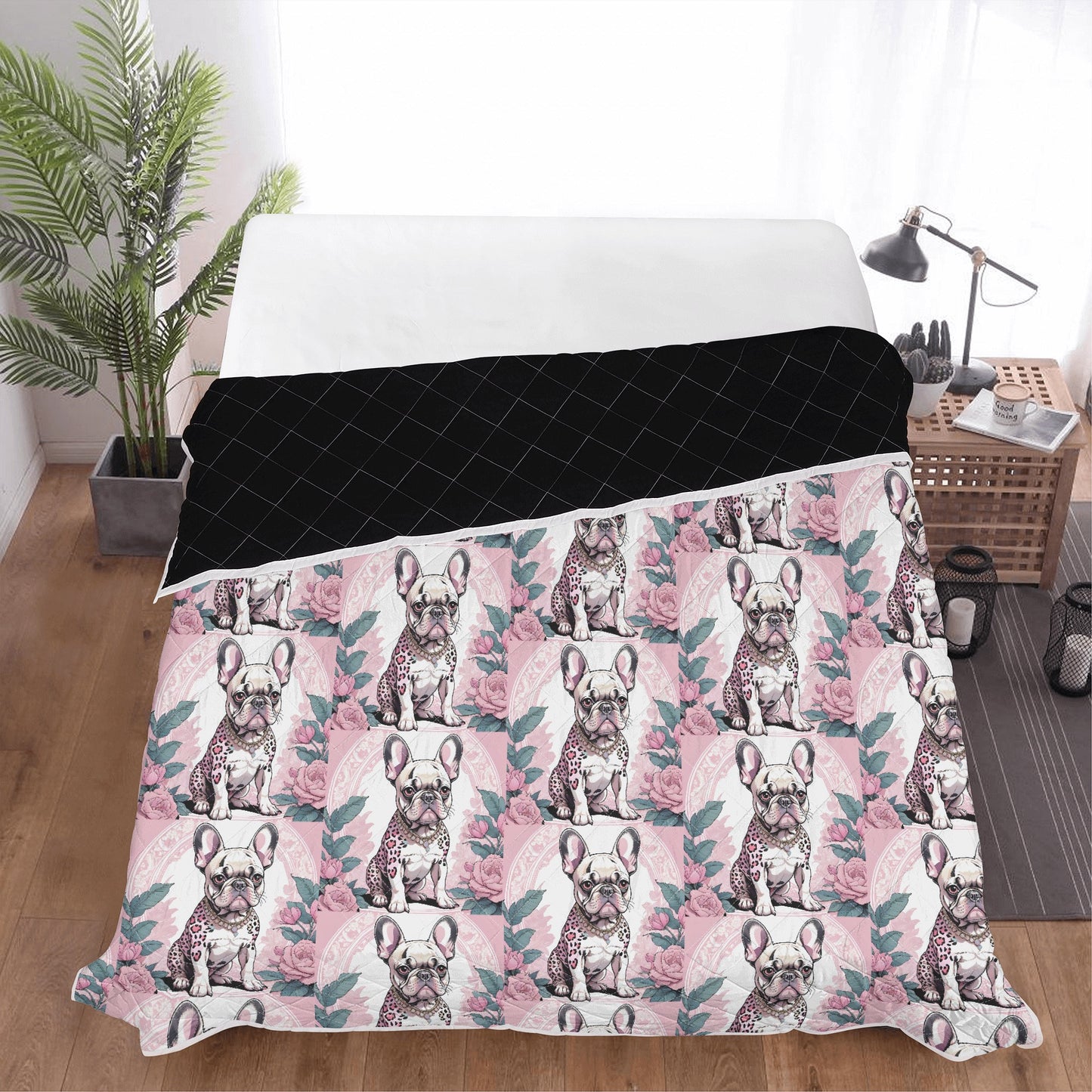 Frenchie Quilt French Bulldog Bedding frenchie bulldog gift