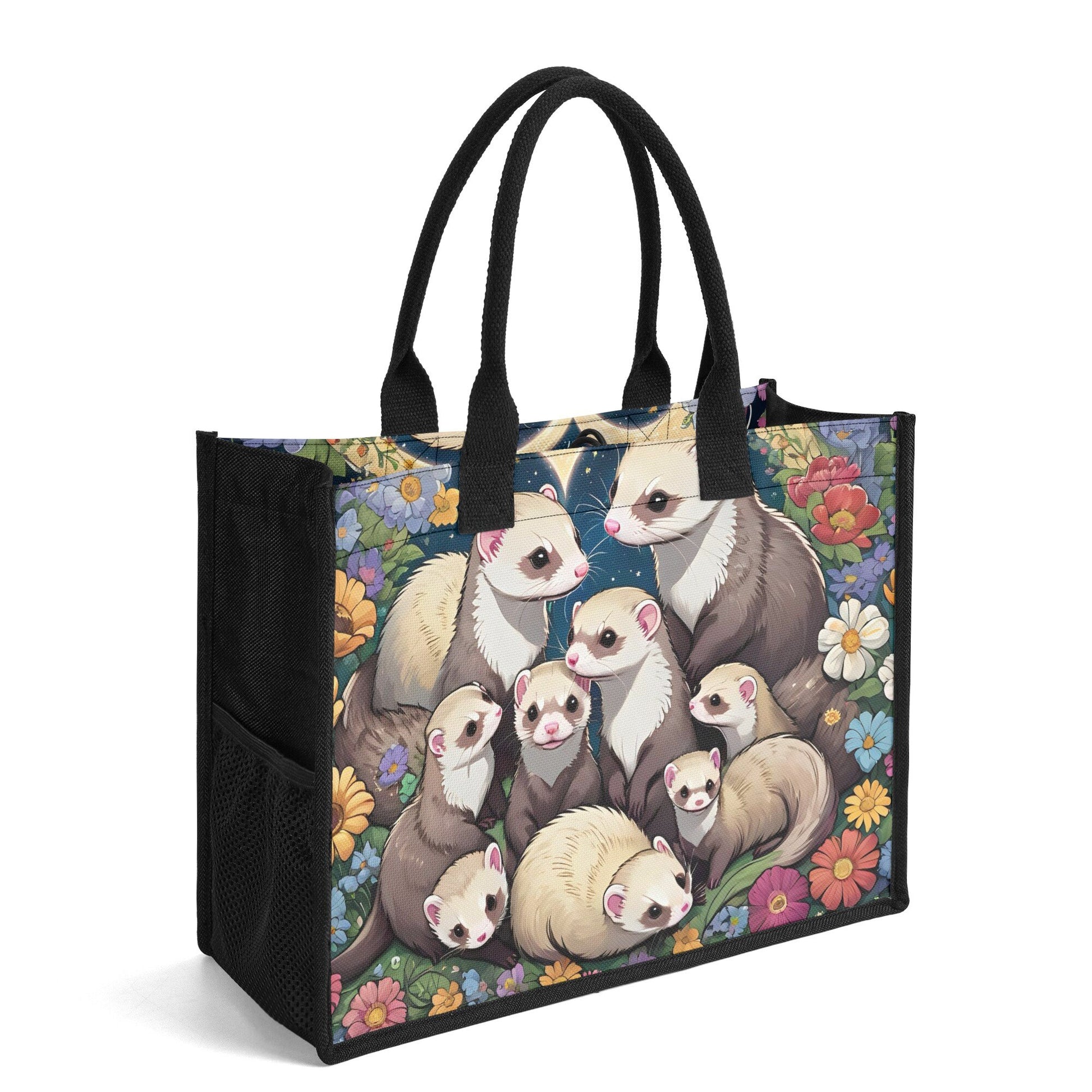 Ferret Premium All-Over Print Cavans Tote Bag（3 layers）Gift Bag Grocery Bag Birthday Bag