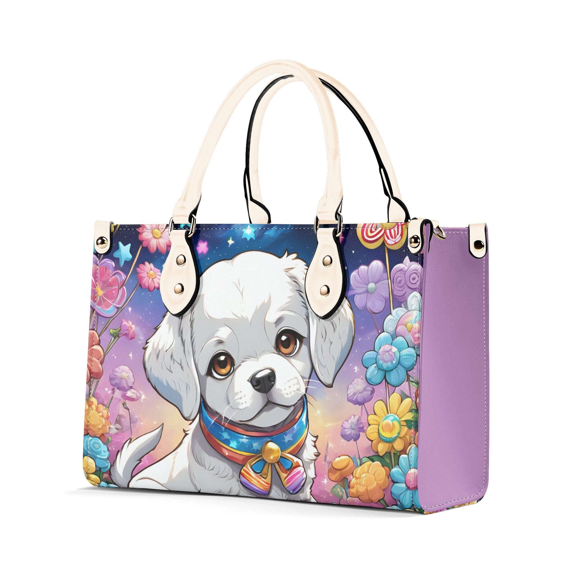 One Of A Kind Puppy Women PU Leather Handbag