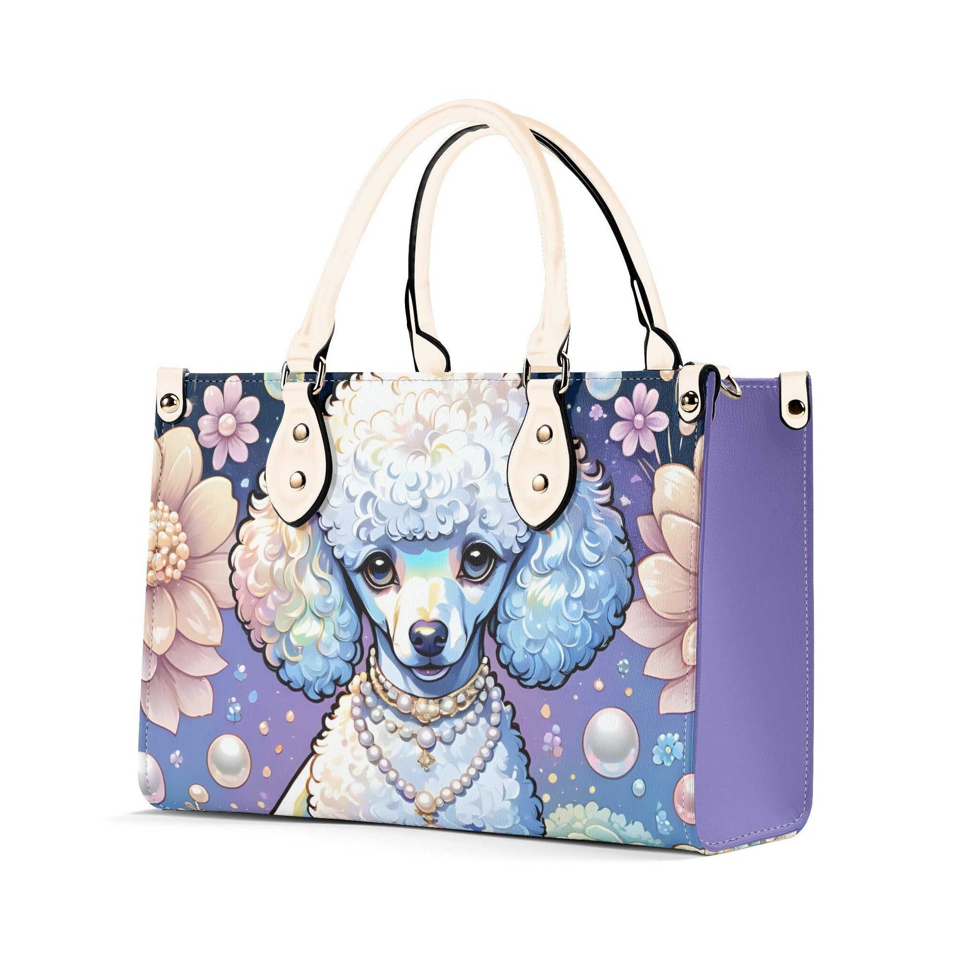 Poodle Women PU Leather Handbag