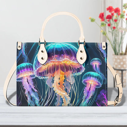 Jellyfish Women PU Leather Handbag, Jellyfish bag purse