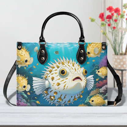 Puffer Fish Women PU Leather Handbag